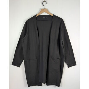 Shein Curve Womens 3XL Black Open Front Drape Cardigan Long Sleeve Plus Size